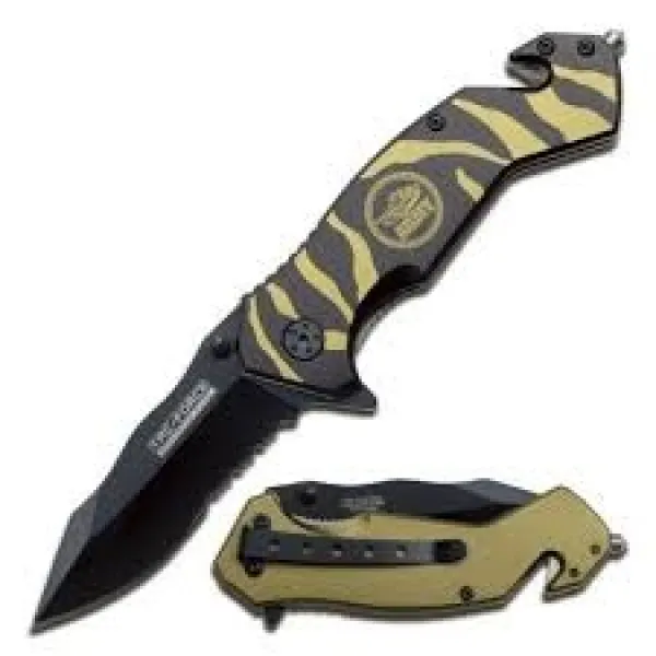  Zebra Stripe Rescue Linerlock TF714BGN