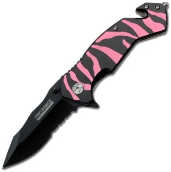 Tac Force Zebra Stripe Rescue Linerlock TF714BPK