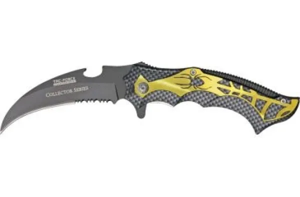  Hawkbill Linerlock A-O Gold TF718GDSP