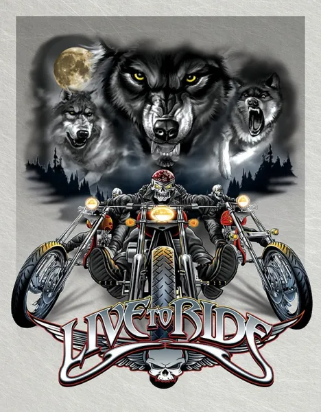 Tin Signs Live To Ride Wolves TSN1442