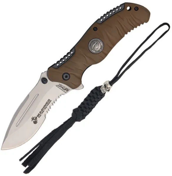 USMC 5 inch Marine Fldr Desert 4Mm knives USMA1020TNCS