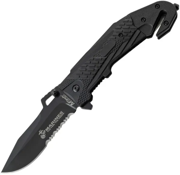 USMC Marines Sidewinder A-O Black knives USMA1026BK