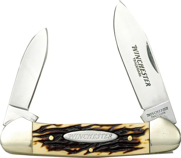 Winchester Canoe Imitation Stag Clam knives - multitools WN14012CP