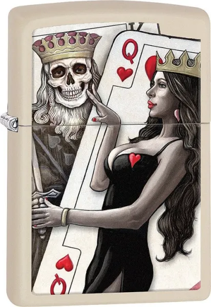 Zippo Skull King Queen Beauty lights ZO11979