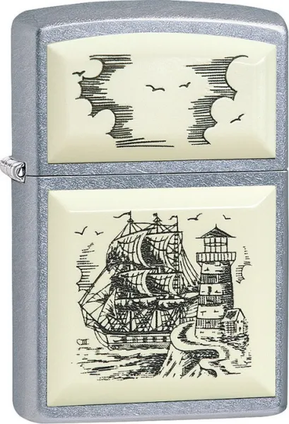 Zippo Scrimshaw Ship lights ZO11985