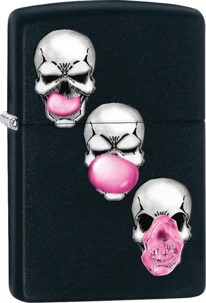 Zippo Skull Bubble Gum lights ZO11986
