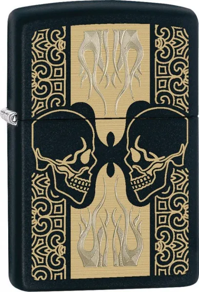 Zippo Skulls And Flames lights ZO12282