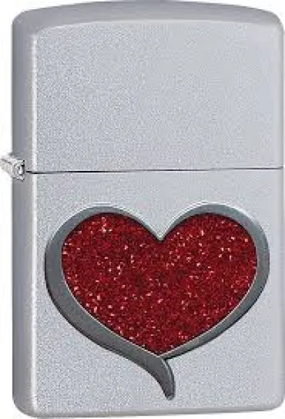 Zippo Glitter Heart lights ZO12289
