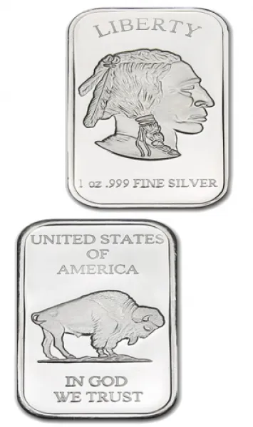 Buffalo 1 oz Silver Bar .999 Fine BUFFALO_SILVER_BAR_1_OZ