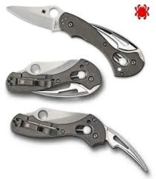Spyderco Tusk-titanium Handle knives C06TIP