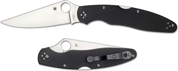 Spyderco Police Model 4-black G-10 knives C07GP4