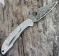 Spyderco Delica 4 Titanium Damascus C11TIPD