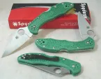 Spyderco DELICA 4 - ZOME GRN HNDL/PLAIN - C11ZFPGR