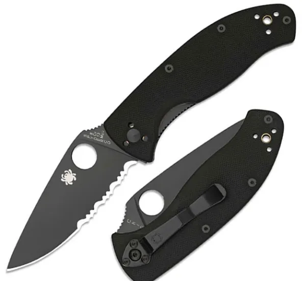Spyderco Tenacious Blk G-10 Combo Edge knives C122GBBKPS