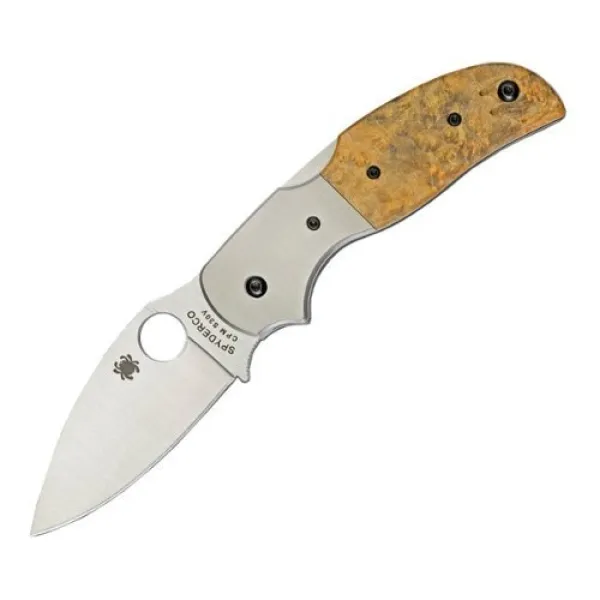 Spyderco Sage4 Wood- Tit Bolsters Plain knives C123WDP