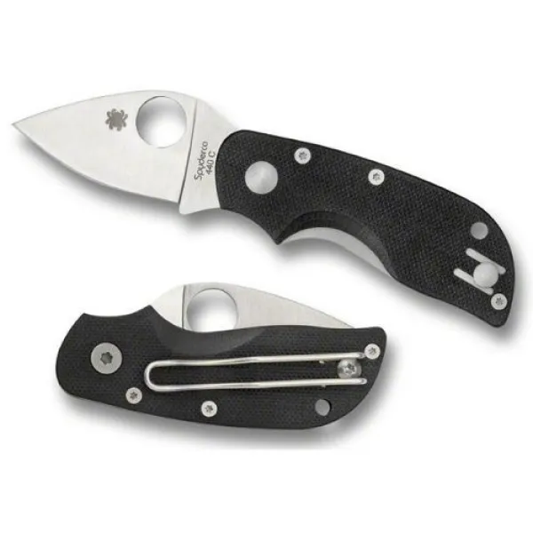 Spyderco Chicago-black G-10-plain Edge knives C130GP