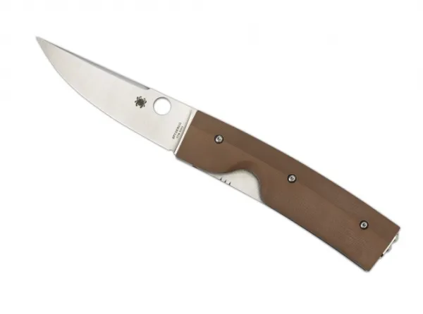 Spyderco Nilakka Folder--Brown Handle-Plain Edge SPC164GPBN