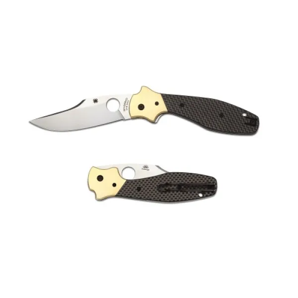 Spyderco Schempp Bowie Carb Fiber-g10 L knives C190CFP