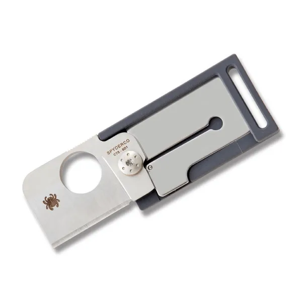 Spyderco Squarehead Gray Frn-plain knives C193PGY