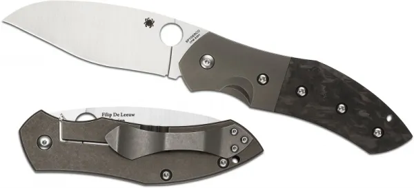 Spyderco Myrtle Carbon Fiber-titanium knives C194CFTIP