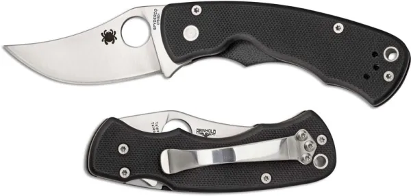 Spyderco Reinhold Rhino--black G-10 Handle-plain Edge New knives C210GP