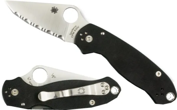 Spyderco C223GS PARA 3-SPYDEREDGE-BLACK G-10