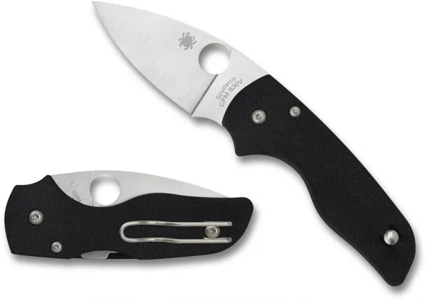 Spyderco Lil Native-black G-10-plain knives C230GP