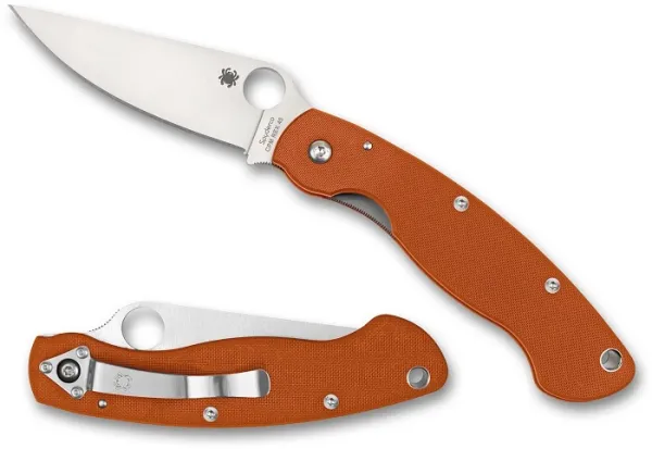 Spyderco Military-orng-cpm Rex 45-sprnt knives C36GPBORE