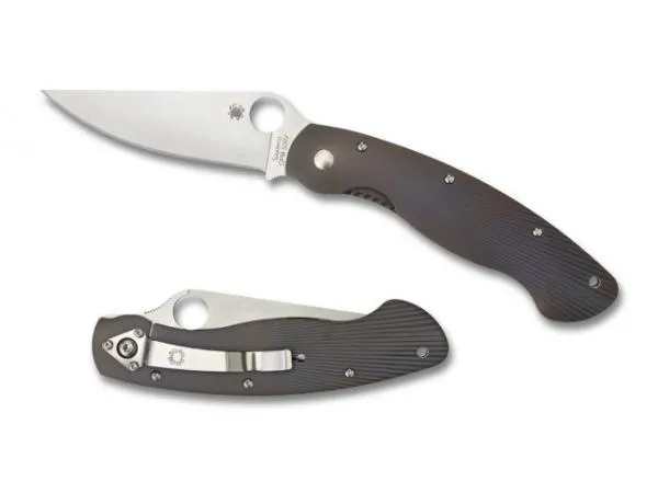 Spyderco Military Fluted Titanium Knife C36TIFP