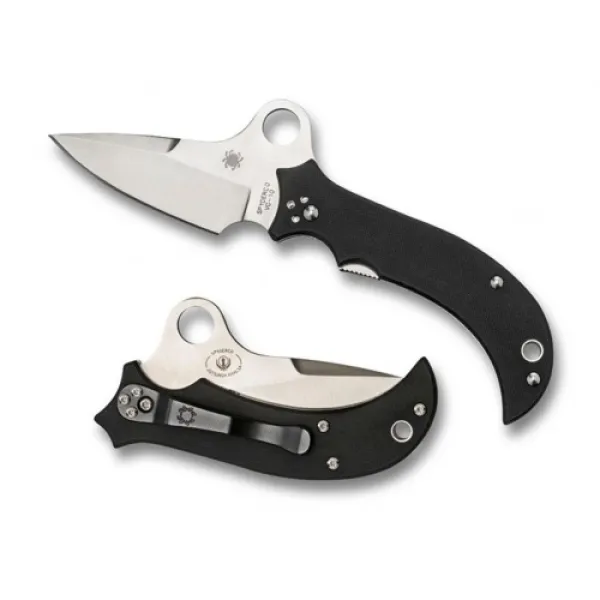 Spyderco Khalsa--Black G-10 Handle-Plain Edge Closeout SPC40GP