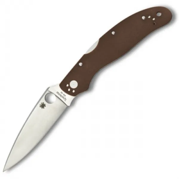 Spyderco Sp Calypso Brown G-10 Plain Ed knives C54GPBN