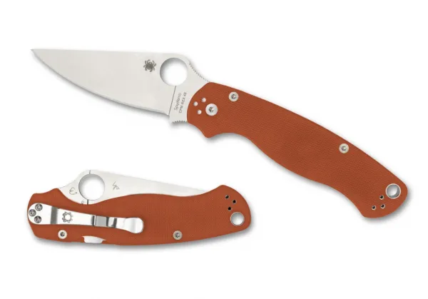 Spyderco Sprnt-para 2 Orng-cpm Rex 45 knives C81GPBORE