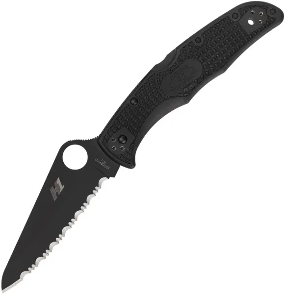 Spyderco Pacific Salt2-blk Hnd&bld-serr knives C91SBBK2