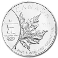 2008 1 oz Silver Canadian Maple Leaf Vancouver Olympics Coin