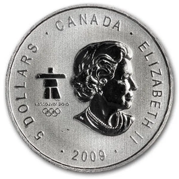 2009 1 oz Silver Canadian Maple Leaf Vancouver Olympics Coin CANADIAN_2009_SILVER_MAPLE_LEAF_VANCOUVER_1_OZ
