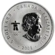 2009 1 oz Silver Canadian Maple Leaf Vancouver Olympics Coin