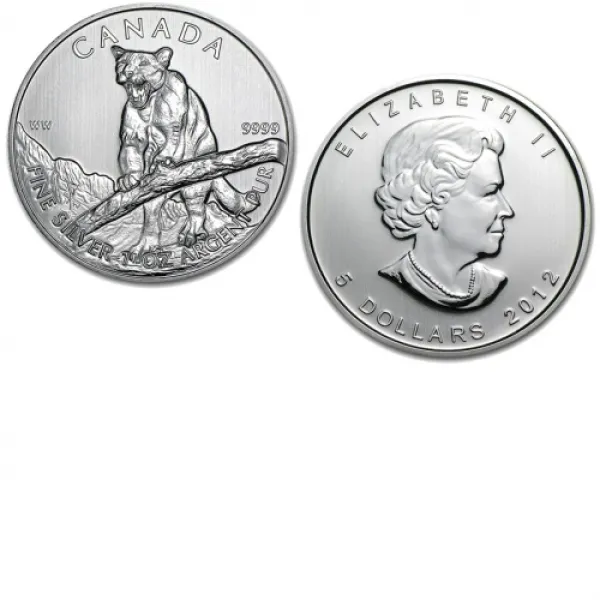 2012 Canadian Silver Cougar 1 oz Coin .9999 Fine CANADIAN_2012_SILVER_COUGAR_1_OZ