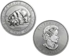 2015 Canadian Silver Polar Bear and Cub 1.5 oz Coin .9999 Fine