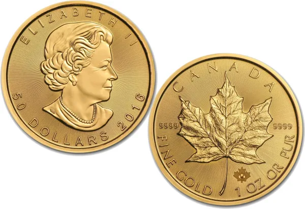 2016 1oz Canadian Gold Maple Leaf Coin .9999 fine CANADIAN_GOLD_MAPLE_COIN_1OZ_2016