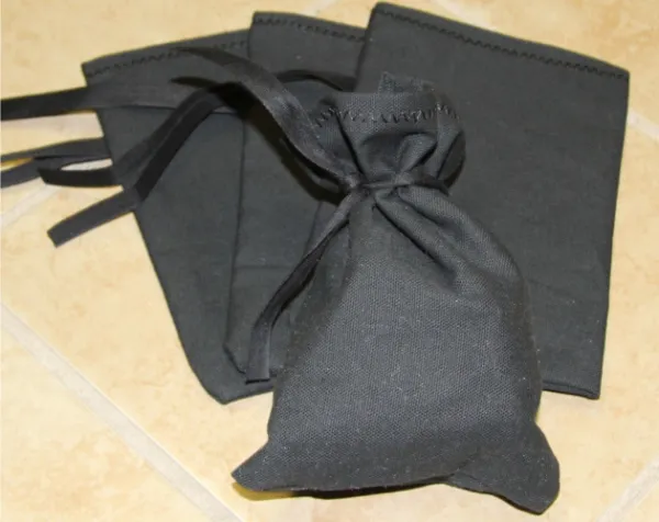 Black Canvas Blank Money Bag 6.5x9.5 100% Cotton CANVAS_MONEY_BAG_6-5x9-5_BLACK
