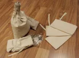 Canvas Blank Money Bag 6.5x9.5 100% Natural Cotton