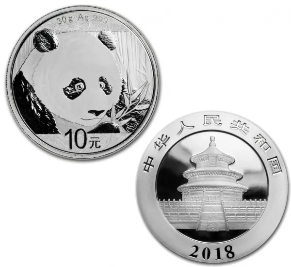 2018 China Silver Panda 1oz Coin (in capsule) CHINA_2018_SILVER_PANDA_1_OZ