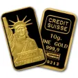 Credit Suisse 10 Gram Gold Bar .9999 Fine