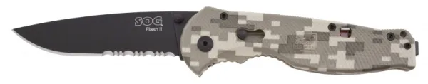 SOG Flash Ii 1-2 Ser Blk Digi Camo knives DFSA98-CP