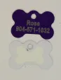 Purple Dog Bone Pet I.D. Collar Tag with Glow in the Dark Back