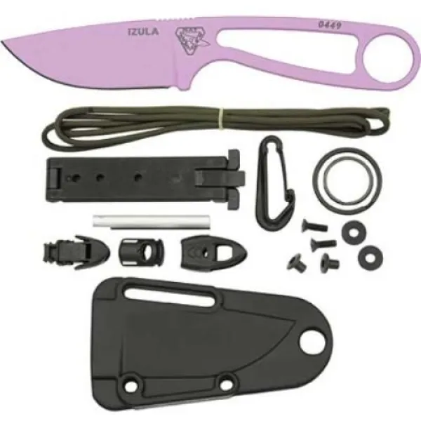  Pink Knife With Survival Kit ES-IZULA-P-KIT