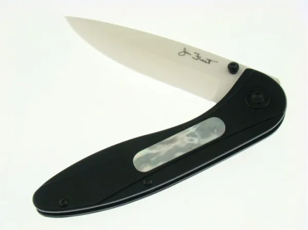 Frost White Ceramic Linerlock Knives F18298P