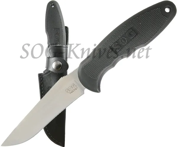 SOG Field Pup Knife with Leather Sheath FP3-L