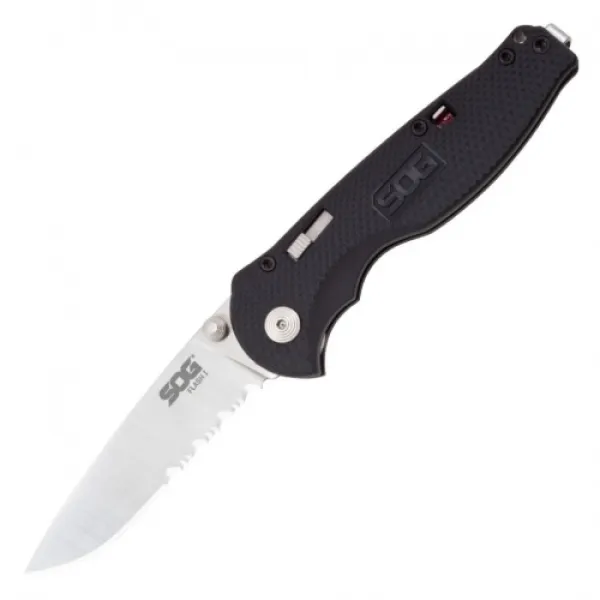 SOG Flash I 1-2 Serrated Satin knives FSA97-CP