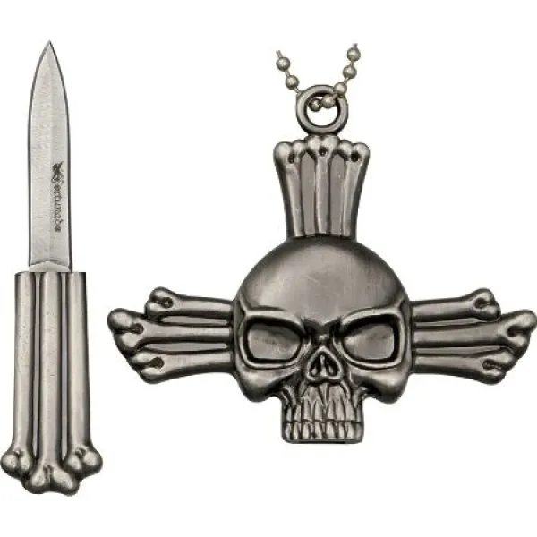 Frost Frost Skull-Cross Necklace. Knives FTR0061